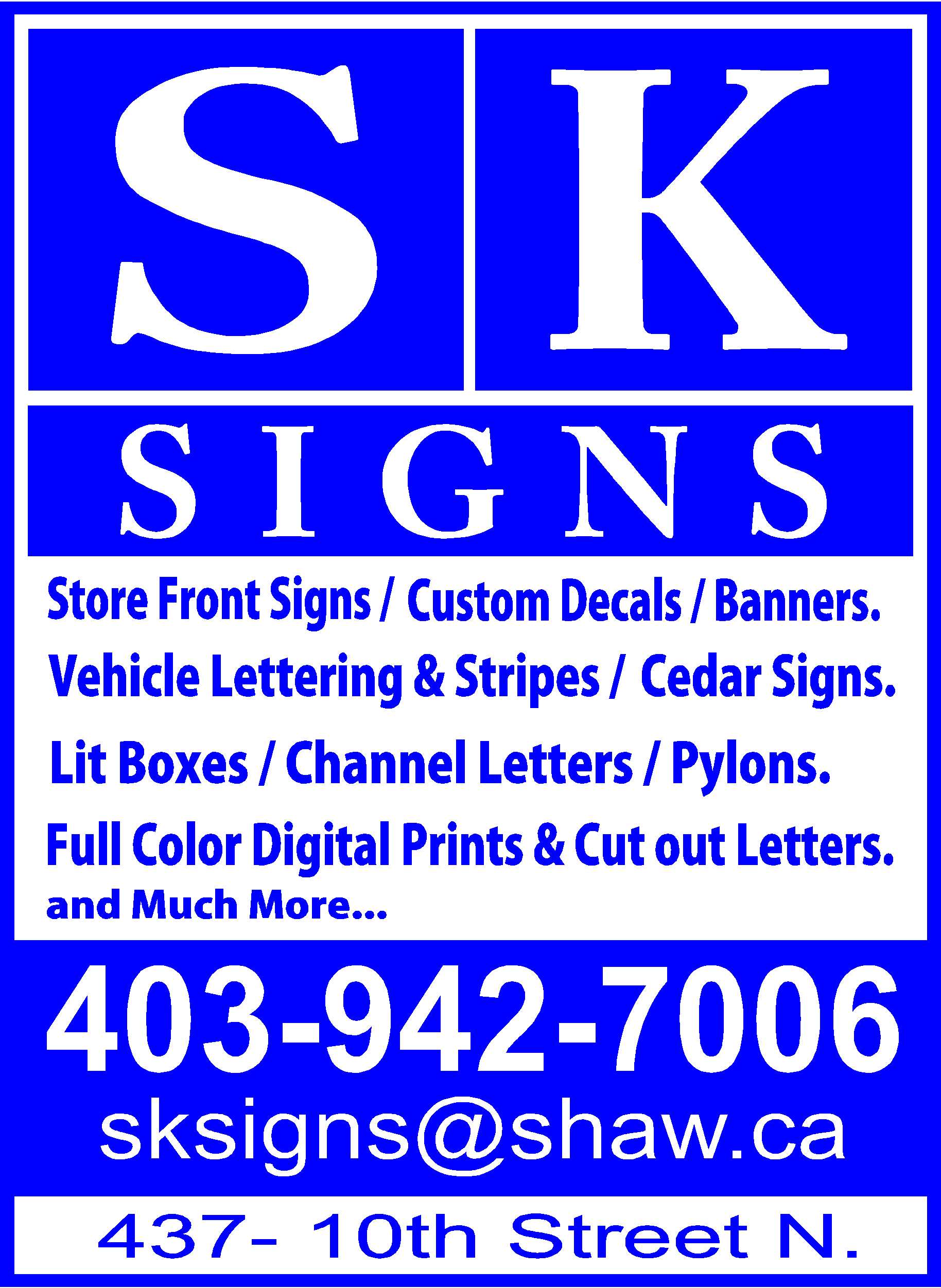 SK SIGNS & Graphic Design